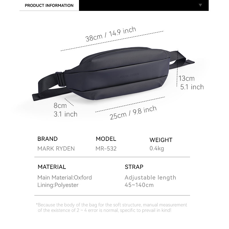 MarkRyden MR532 Product Dimensions View