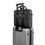 MarkRyden black anti-theft tech commuter briefcase 14/15.6" on silver luggage