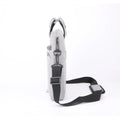 Side view of MarkRyden Classic I Tech Commuter Computer Briefcase 14/15.6 inch in Gray with black shoulder strap, zippered compartments, and dual handles.