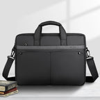 Markryden classic tech commuter briefcase 14/15.6 inch with dual handles, front pocket, black design