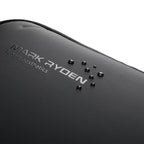 Mark Ryden black futuristic minimalist backpack with water droplets