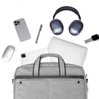 MarkRyden 14/15.6 inch gray tech commuter briefcase with laptop, phone, headphones