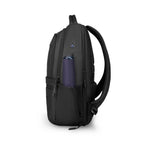 MARKRYDEN black anti-theft USB charging laptop backpack with front pocket