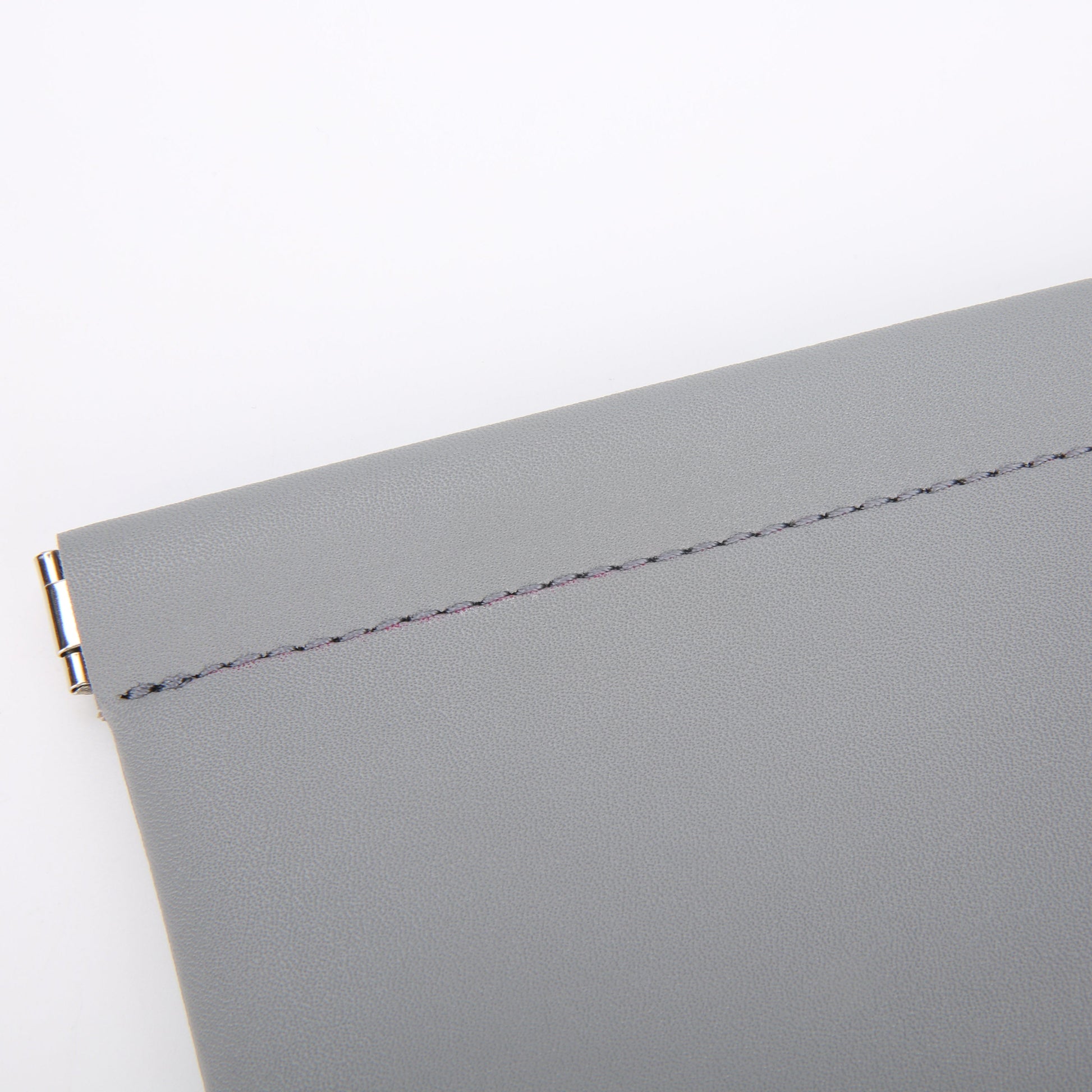 MarkRyden gray anti-theft coin pouch with secure stitching detail