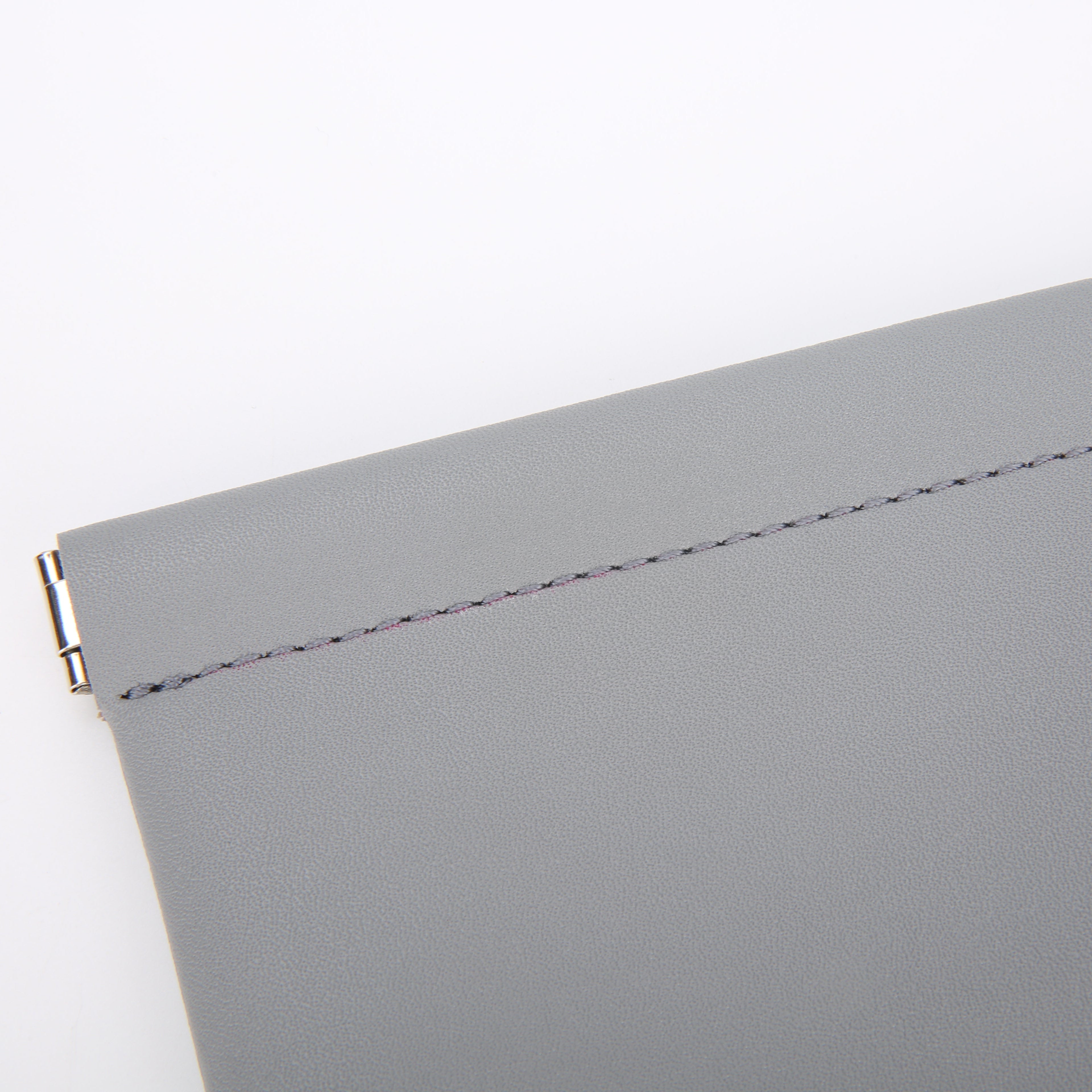 MarkRyden gray anti-theft coin pouch with secure stitching detail