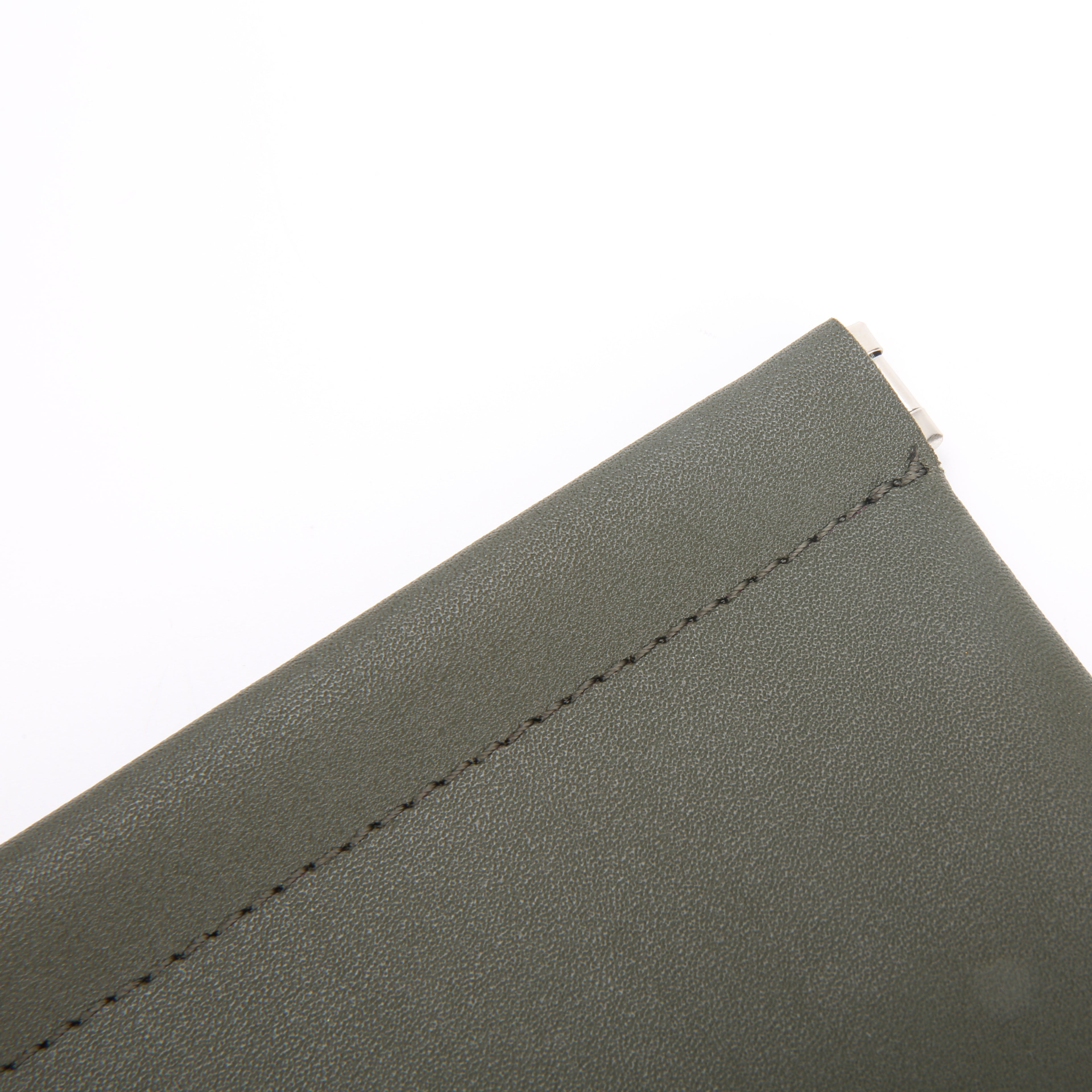 MarkRyden gray leather coin pouch secure stitching travel accessory