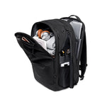 Globalist: Expandable 3-in-1 Tech Travel Backpack with 180° Clamshell Opening & Luggage Strap