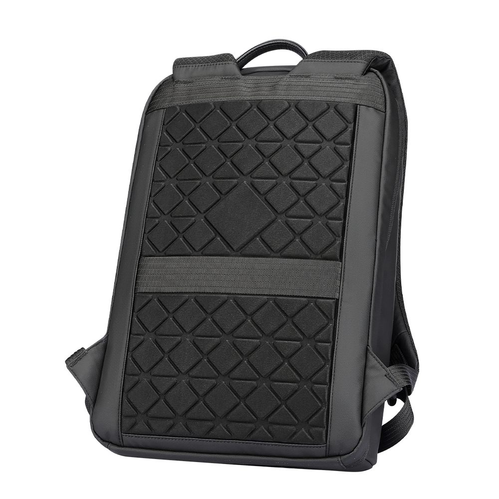 MARKRYDEN Voyager Pro black quilted commuter backpack