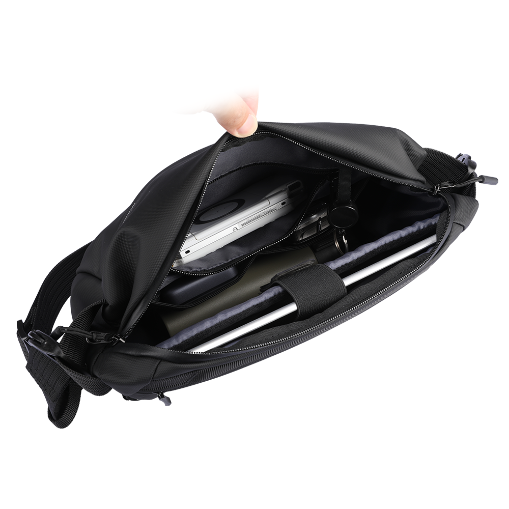 CityWalk: Bolso bandolera impermeable, espacioso y de gran capacidad con cremallera YKK. 