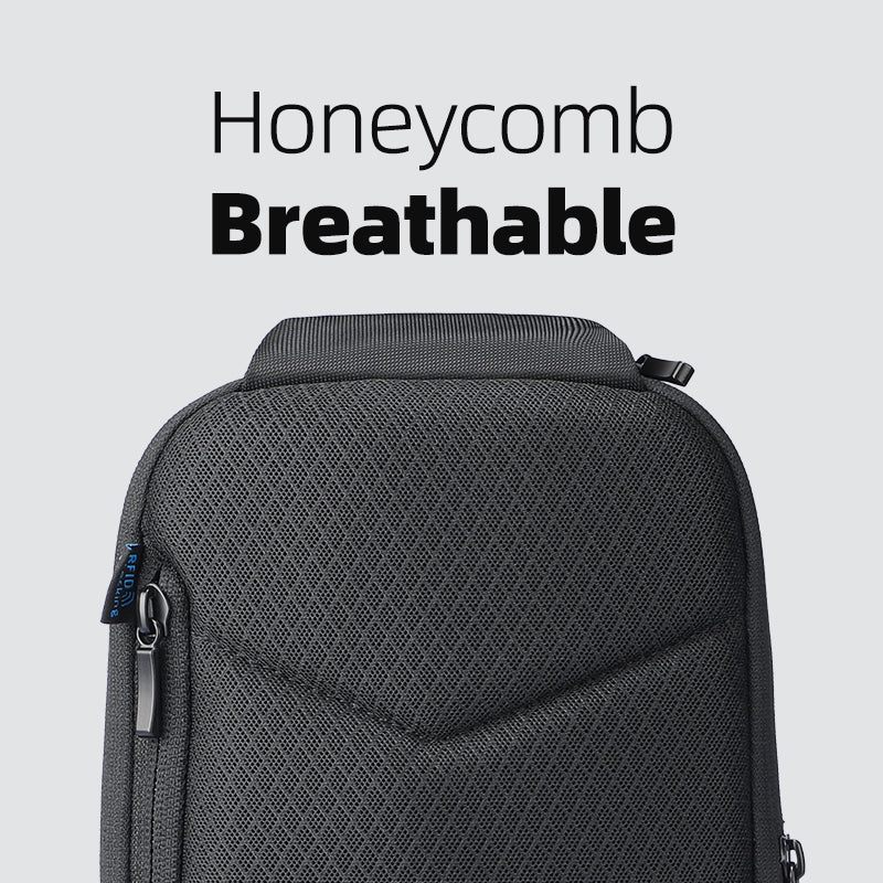 ChargeSling: RFID-Safe Chest Bag with USB Charging Port For Commute