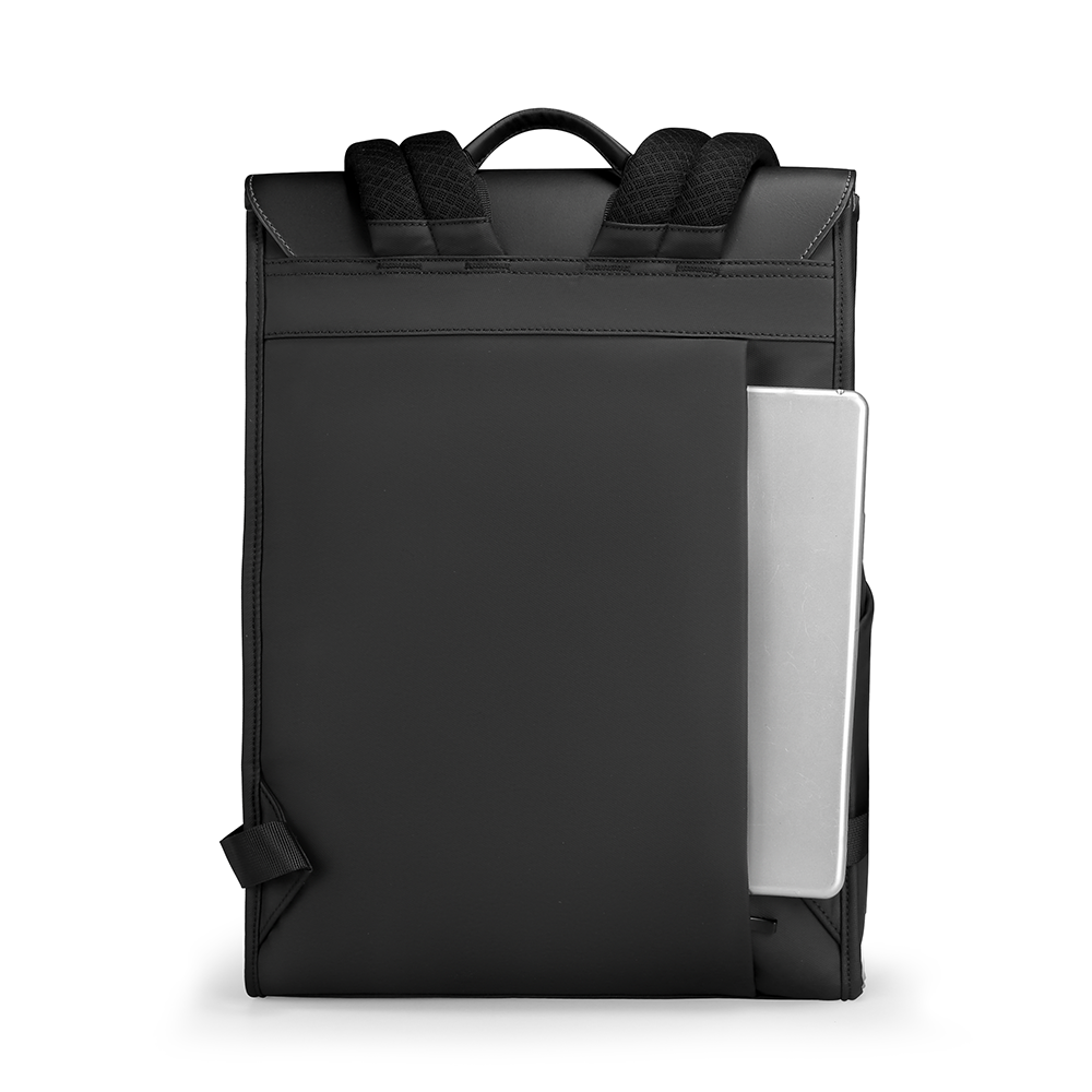Black classic business backpack with laptop pocket - MARKRYDEN