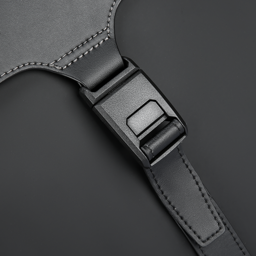 MARKRYDEN black Oxford backpack buckle detail - classic business style