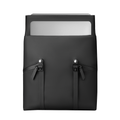 Black MUKE II School Classic Business Work Oxford Backpack with laptop compartment and front buckle straps.