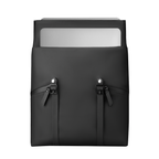 Black MUKE II School Classic Business Work Oxford Backpack with laptop compartment and front buckle straps.