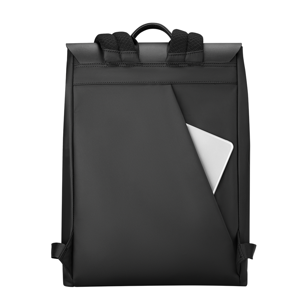 MARKRYDEN MUKE II black oxford backpack with laptop pocket