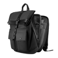 MarkRyden black rolltop commuter backpack with open compartments