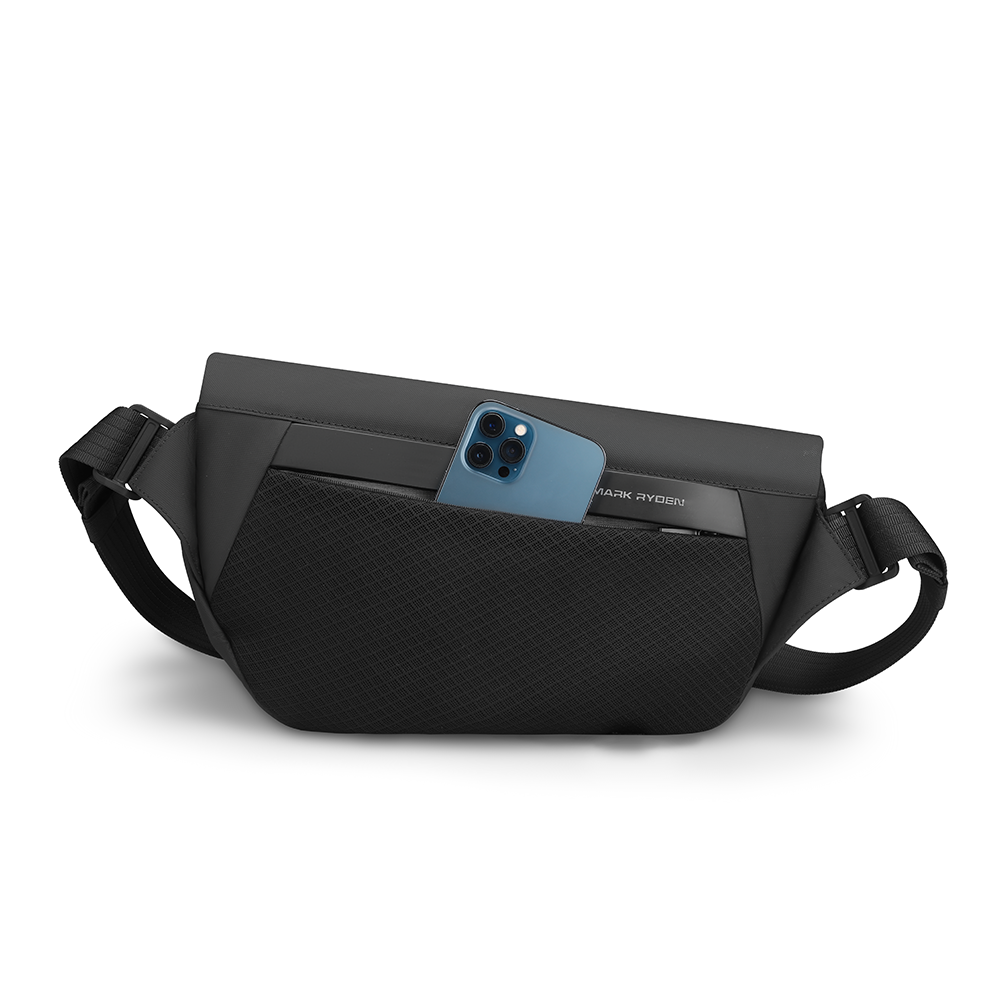 Mark Ryden black scratch-resistant waterproof crossbody bag with phone