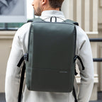 Super Light: Multi-compartment Waterproof Leather Computer Commuter Backpack