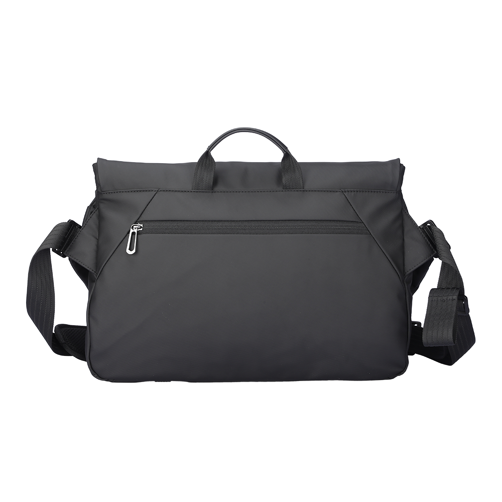 Black anti-theft all-rounder messenger bag with zip pocket - MarkRyden US official
