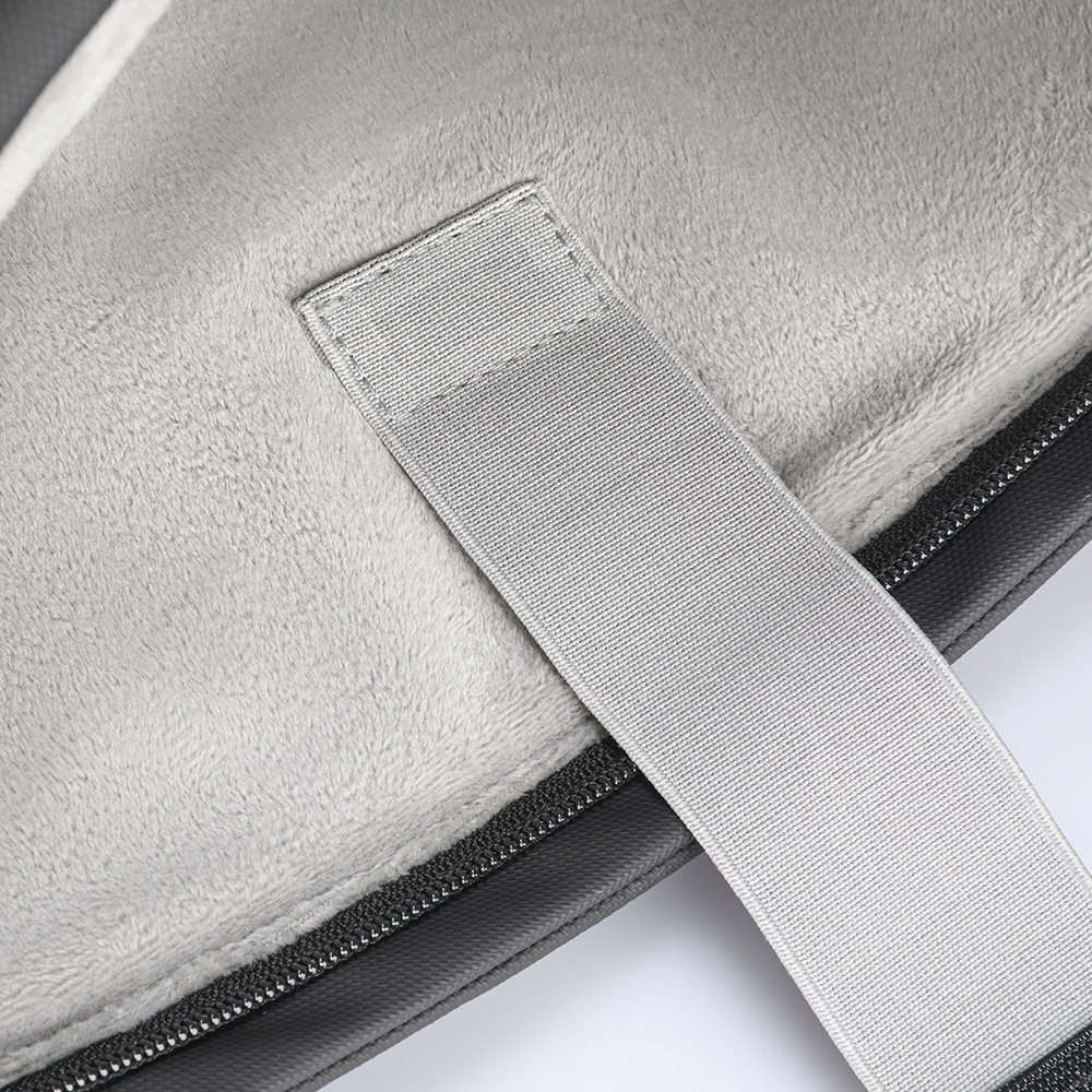 MARKRYDEN gray soft fabric messenger bag with elastic strap detail