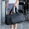 MarkRyden JourneyFlex black anti-theft mega handbag with dual handles, gym setting