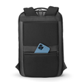 MarkRyden GuardianShell secure hardshell backpack with front pocket holding phone