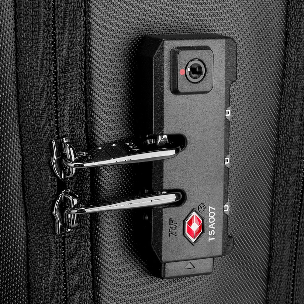 Black anti-theft backpack with TSA007 lock & secure zipper | MARKRYDEN