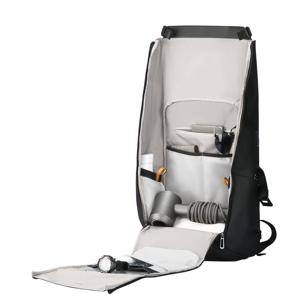 Markryden black anti-theft multifunctional backpack with organized interior compartments