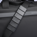 MarkRyden Deformable II black leather fitness sports handheld crossbody bag with segmented deformable strap, designed for multifunctional use.