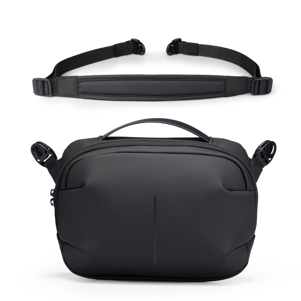 MarkRyden AquaLite waterproof PU leather sling bag & strap for modern daily use