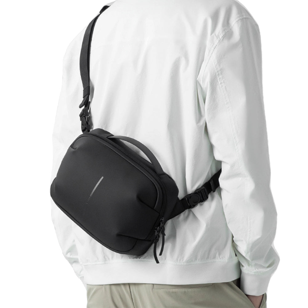 MARKRYDEN AquaLite waterproof PU sling bag for modern daily use