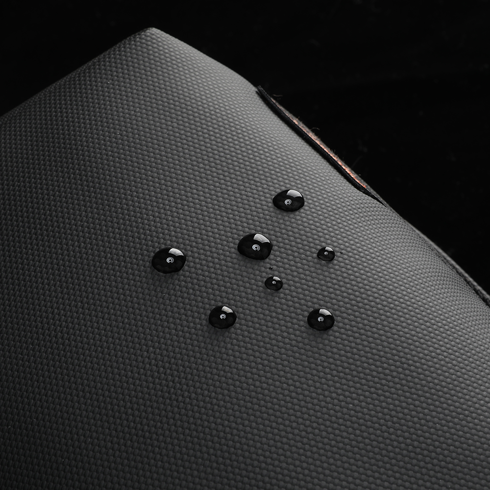 Black waterproof textured storage bag with water droplets - MarkRyden