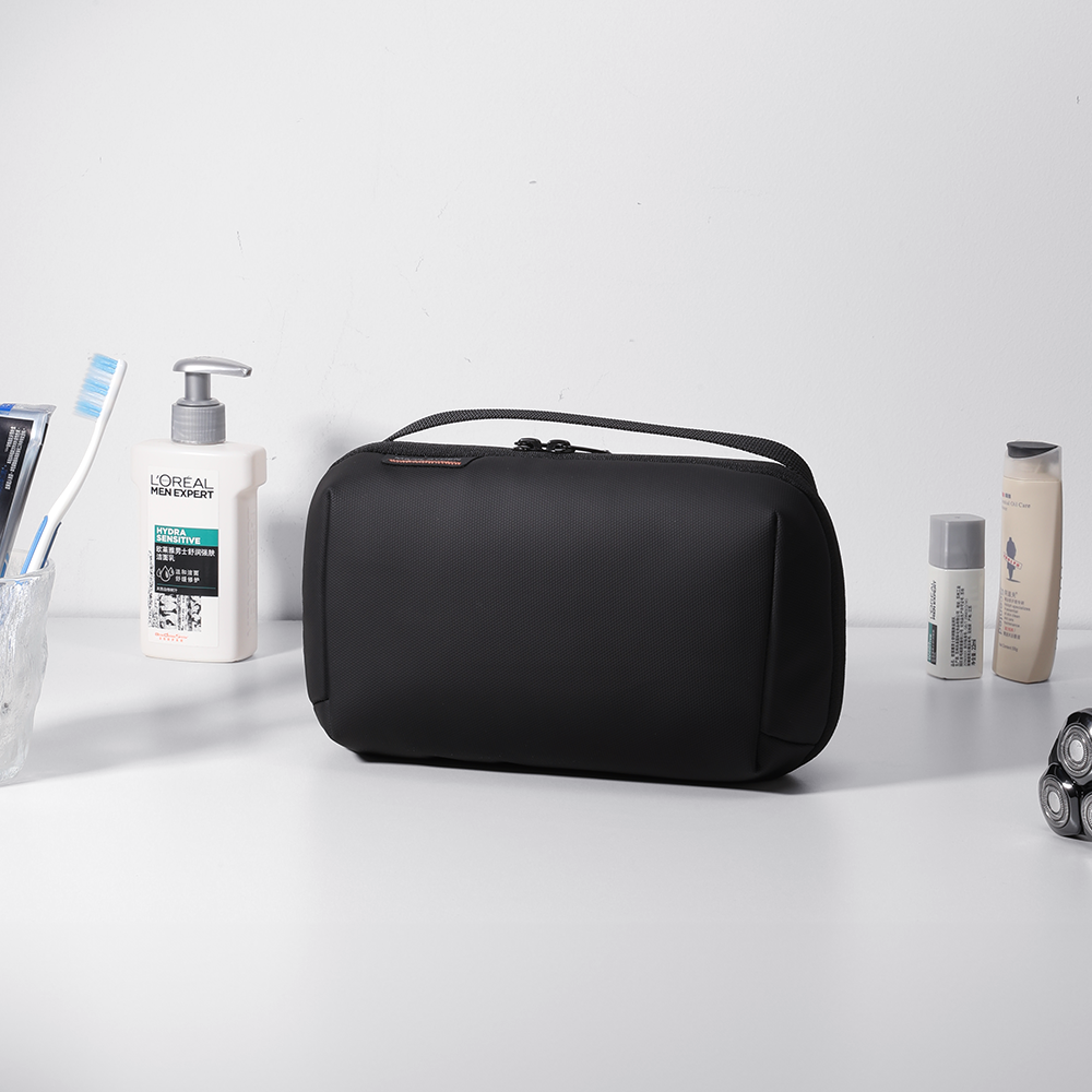 MarkRyden black waterproof storage bag for travel toiletries