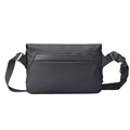 Dark gray GameFlow 500g Waterproof Switch Sling Bag with front pocket and adjustable strap, designed for urban gamers.