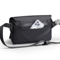 MarkRyden black waterproof switch sling bag for urban gamers with phone pocket