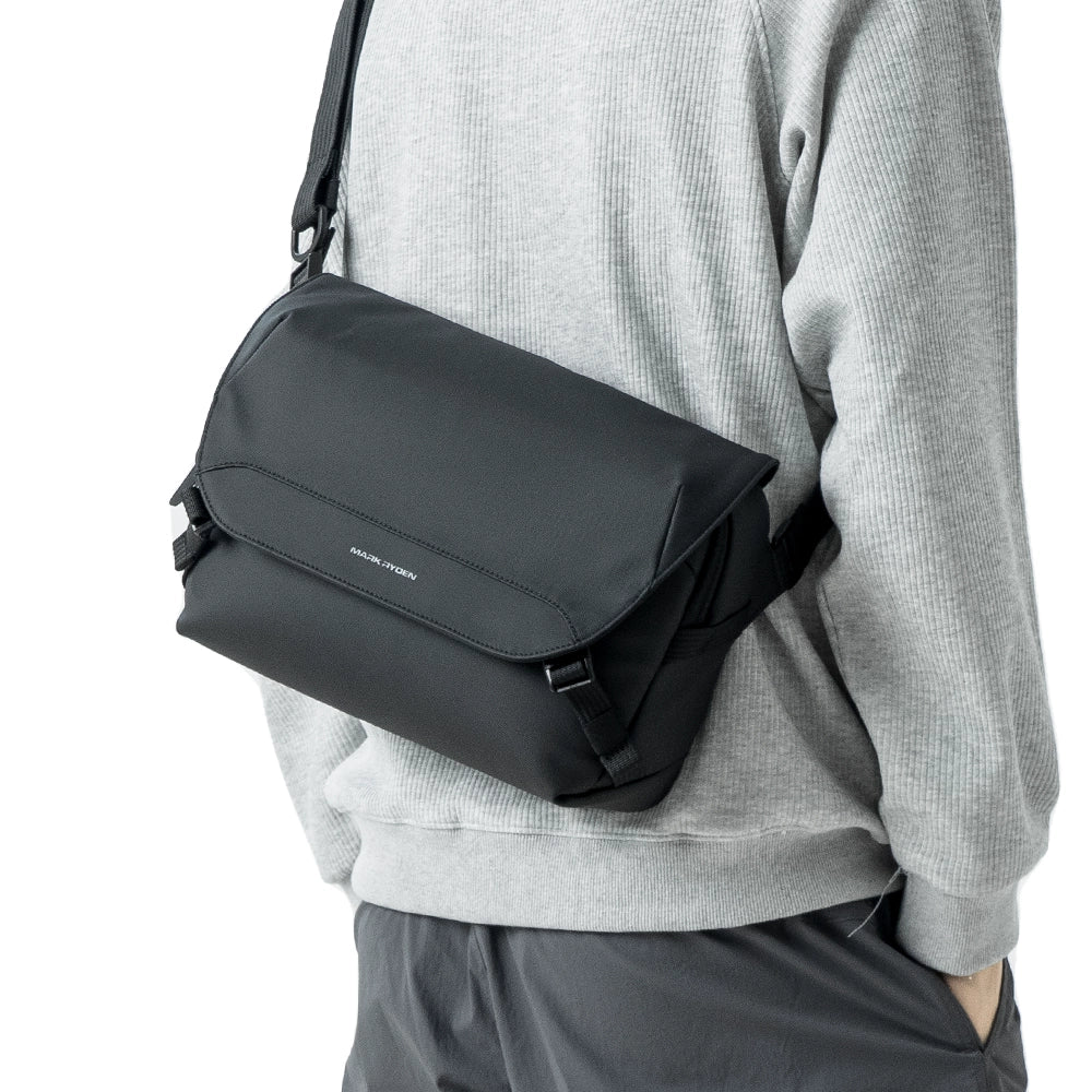 MarkRyden black waterproof switch sling bag for urban gamers