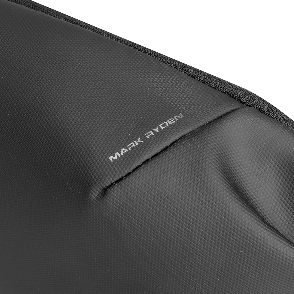 MarkRyden black lightweight daily crossbody bag - textured material & stitching