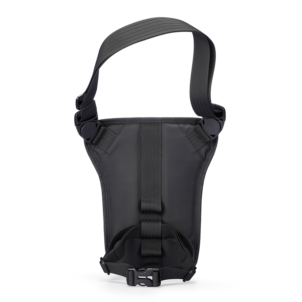 MarkRyden black leather waterproof anti-scratch multifunctional crossbody bag