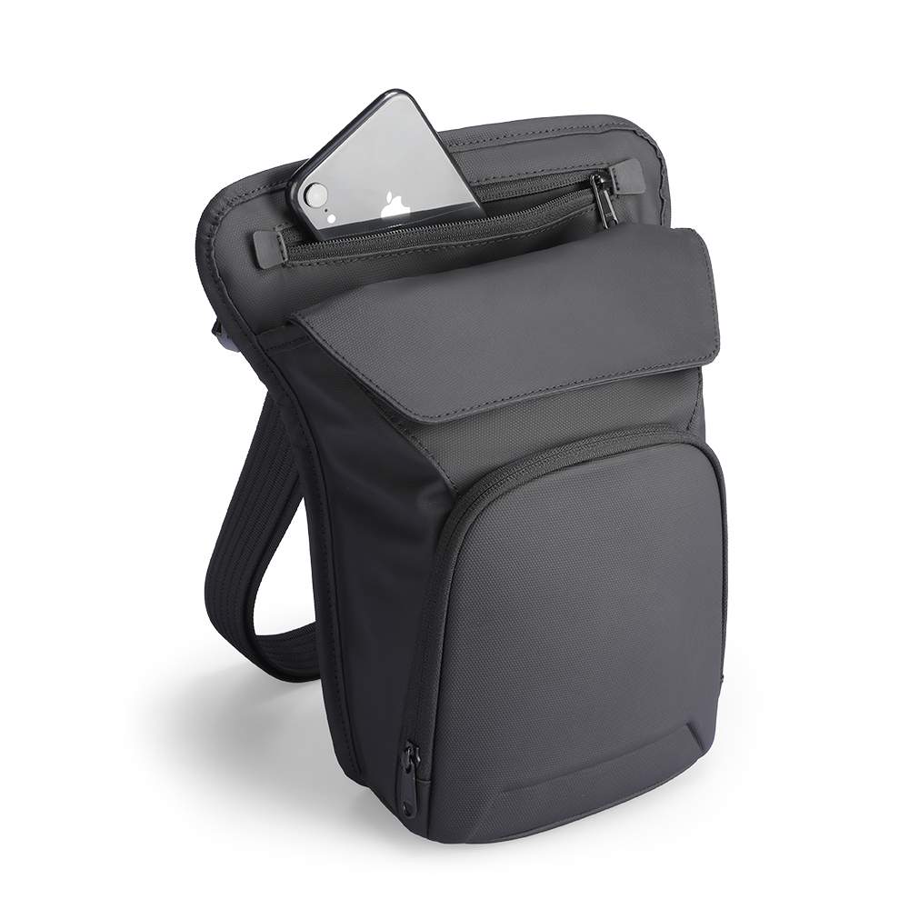 Leather waterproof anti-scratch multifunctional crossbody bag with smartphone