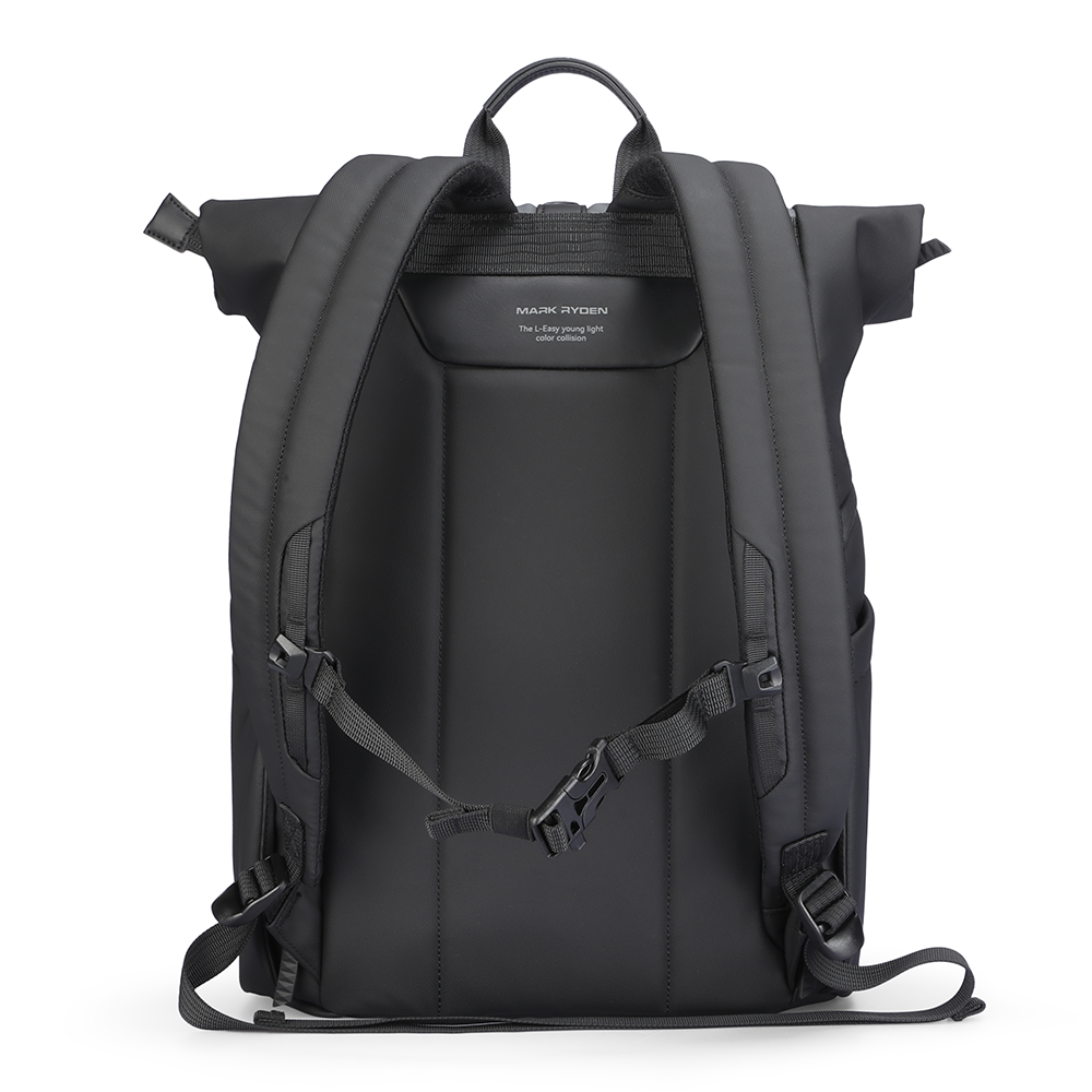 Mark Ryden DynaPack sleek black multi-compartment laptop backpack with adjustable straps