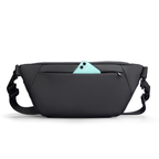 MARKRYDEN black waterproof crossbody bag with mint phone