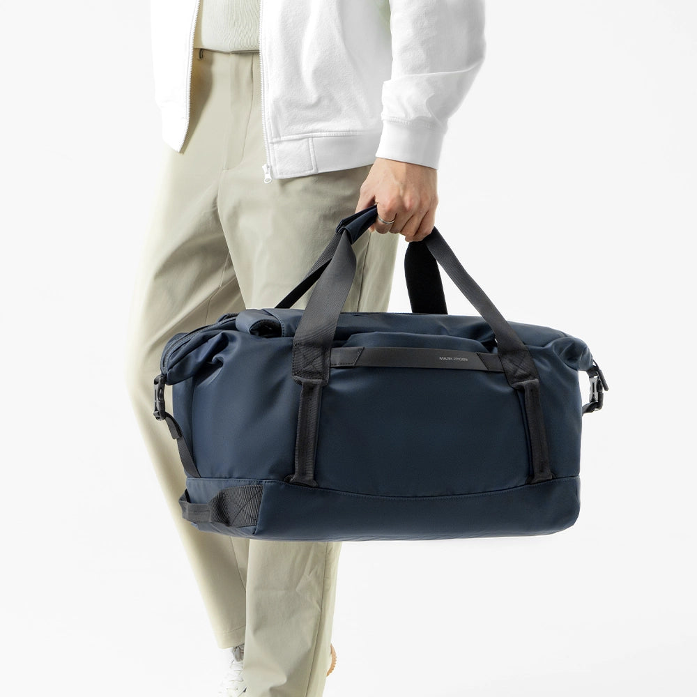 MarkRyden NomadFlex navy waterproof gym bag with dual handles