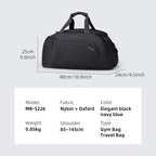 TripVault: Travel Duffel Bag with Seperate Shoe Compartment for Gym