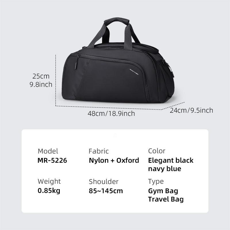 TripVault: Travel Duffel Bag with Seperate Shoe Compartment for Gym