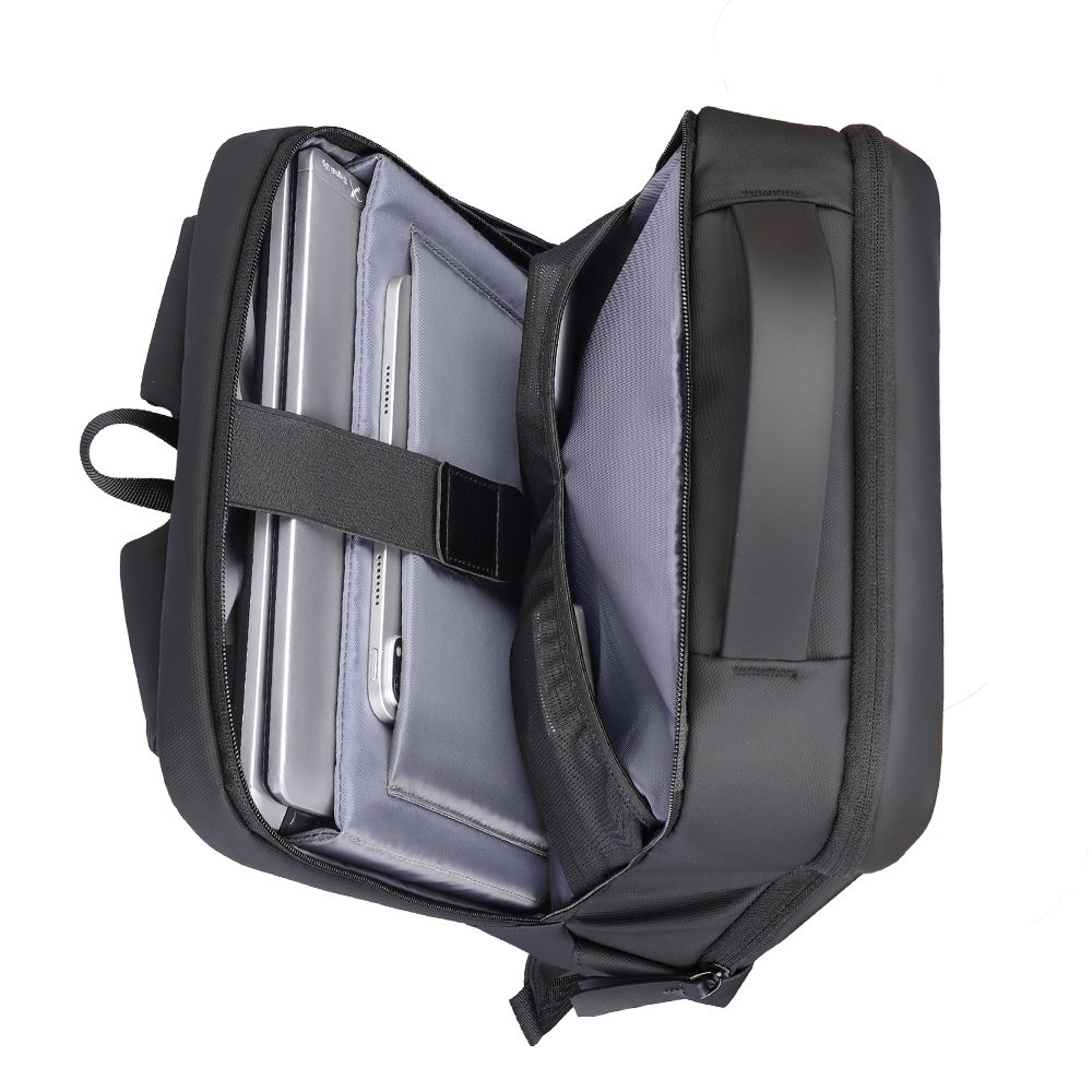 MARKRYDEN UrbanFlex Lite black anti-theft backpack with separate computer compartment