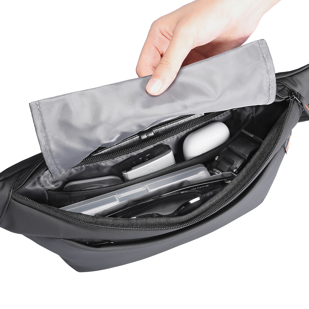 MARKRYDEN black anti-theft daily crossbody bag with organized compartments