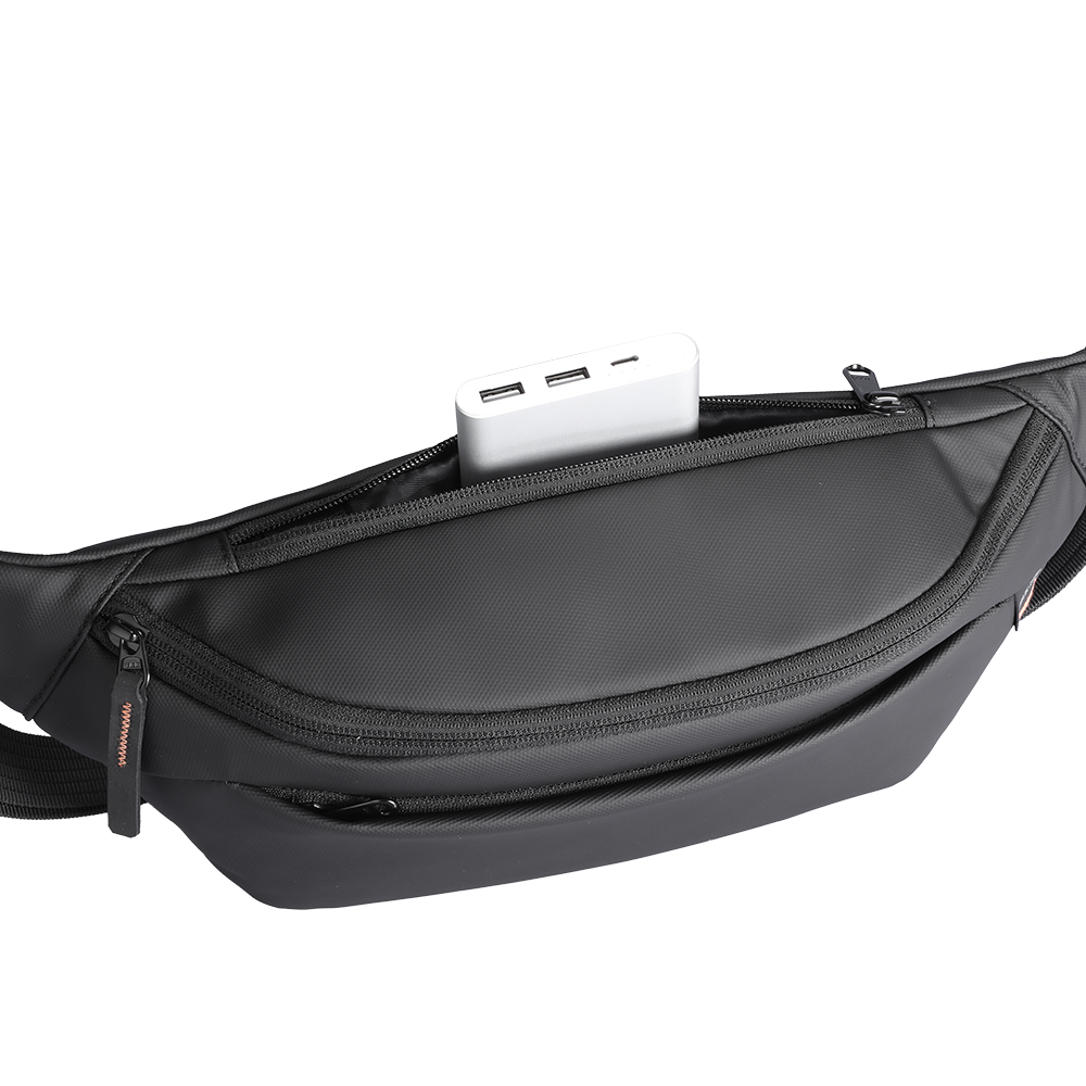 MARKRYDEN black fashionable daily crossbody bag with zip pockets