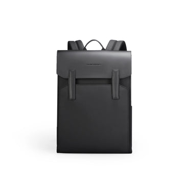 MUKE III : Sac à dos Oxford noir classique de style scolaire et professionnel 