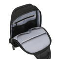 MarkRyden Mini Julius black crossbody bag with USB charging, spacious interior