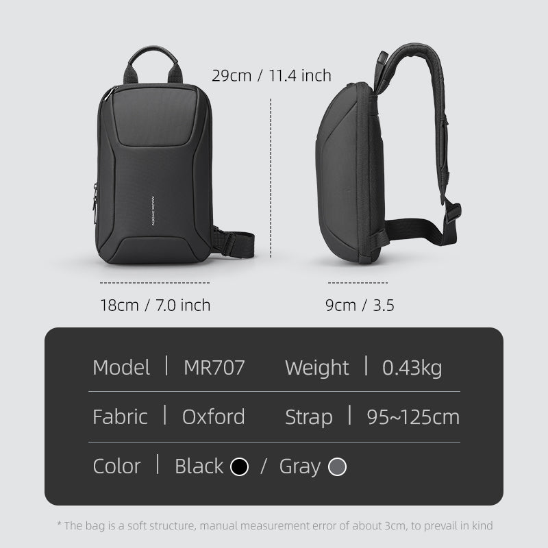 StealthChest: High Quality RFID-Secure Chest Bag for Urban Operator